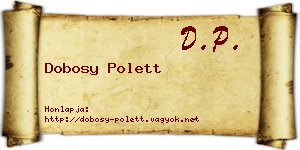 Dobosy Polett névjegykártya